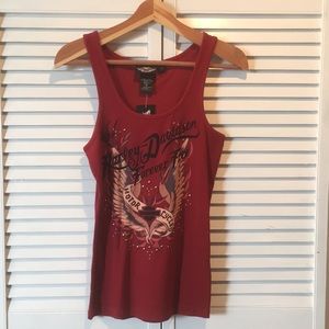 Harley Davidson tank top.